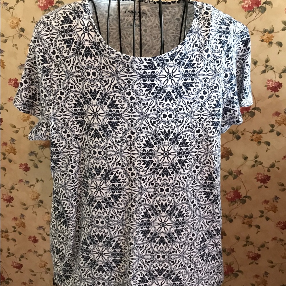 Blue and White Classic Tee